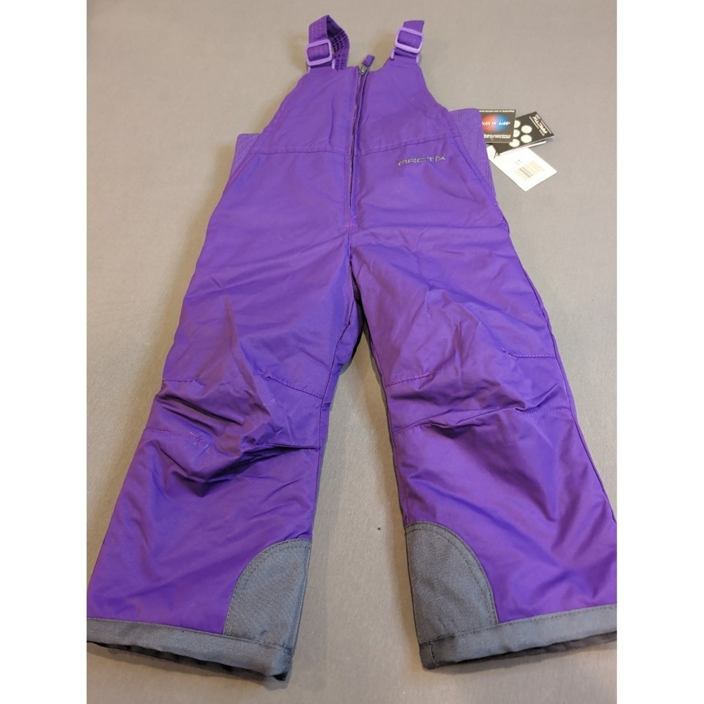 Arctix Toddler Snow Bib Overalls Purple 3T Insulated Winter Ski Pants NWT